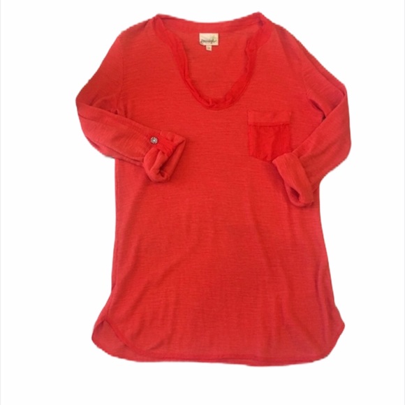 Anthropologie Porridge Ribbed Long Tab Sleeve Top Size Small - Picture 13 of 14